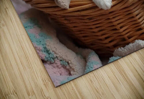 Shih Tzu Puppy Discovers Cozy Laundry Basket Adventure Puppy Prints puzzle