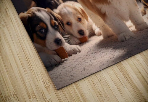 Happy Shih Tzu Puppy Finally Gets A Treat Puppy Prints puzzle