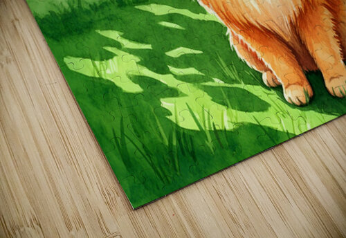 Pomeranian Puppy Discovers A Beautiful Flower Crown Puppy Prints puzzle