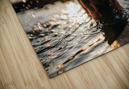 Happy Puppy After Drinking Water Puppy Prints puzzle