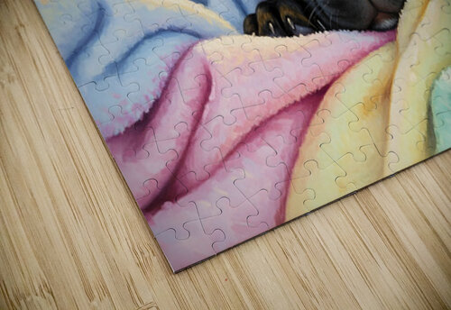 Sleepy Cane Corso Puppy In Blanket Nest Puppy Prints puzzle