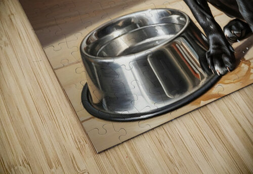 Satisfied Cane Corso Puppy After Drinking Water Puppy Prints puzzle