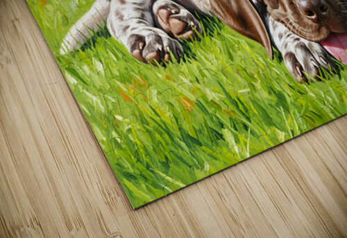 Tired German Shorthaired Pointer Puppy After Playing Puppy Prints puzzle