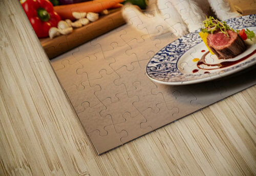 Poodle Puppy Celebrates Cooking Success Puppy Prints puzzle