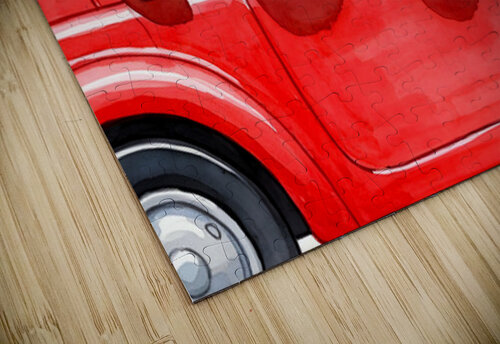 Sleepy Poodle Puppy Rests After Exciting Car Adventure Puppy Prints puzzle