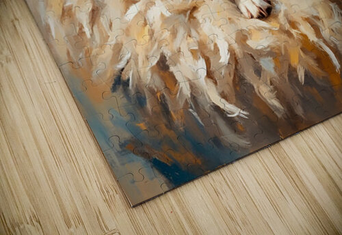 Little Husky Puppy Discovers Giant Cozy Dog Bed Puppy Prints puzzle