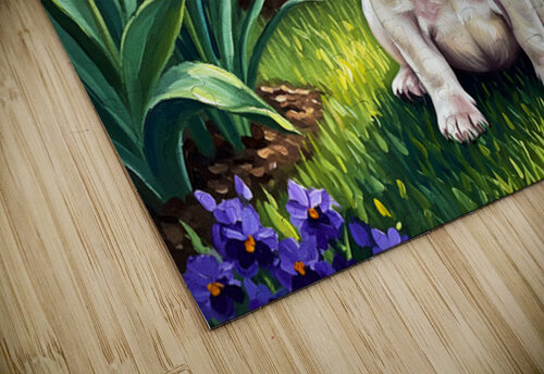 French Bulldog Puppy Discovers Spring Garden Puppy Prints puzzle