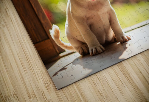 French Bulldog Puppy Celebrates Garden Door Success Puppy Prints puzzle