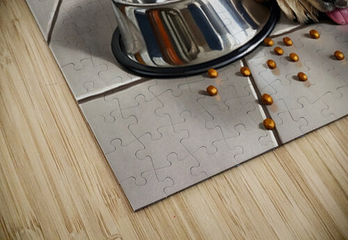 Satisfied Golden Retriever Puppy After Finishing Meal Puppy Prints puzzle