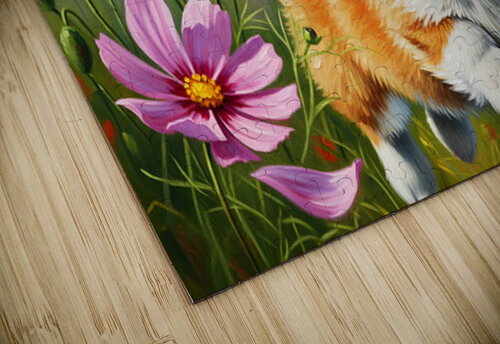 Corgi Puppy Discovers Magical Wildflower Meadow Puppy Prints puzzle