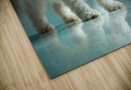 Bichon Frise Puppy Discovers His Reflection Puppy Prints puzzle