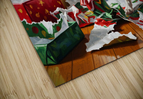 Chihuahua Puppy Discovers Christmas Morning Surprises Puppy Prints puzzle