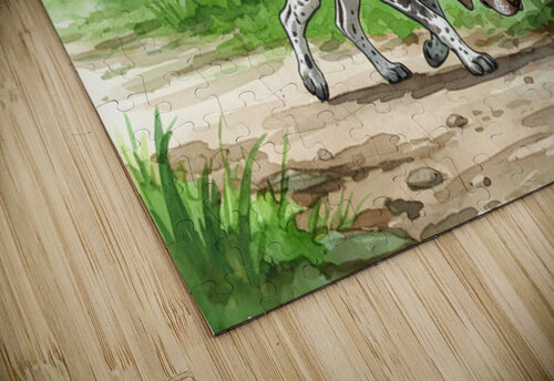 German Shorthaired Pointer Puppy Gets Ready For Adventure Puppy Prints puzzle