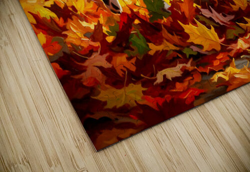 French Bulldog Puppy Discovers Autumn Leaf Pile Puppy Prints puzzle