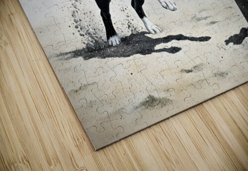 Boston Terrier Puppy Discovers Amazing Sand Castle Puppy Prints puzzle