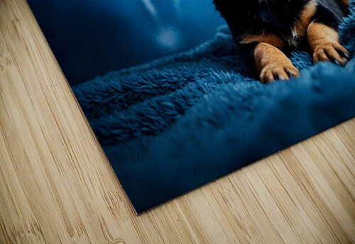 Rottweiler Puppy Completes Fireworks Adventure Puppy Prints puzzle