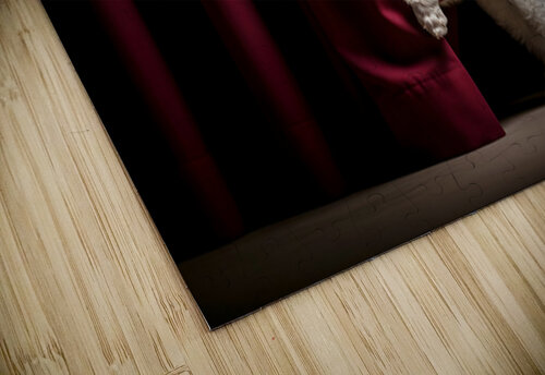 Poodle Puppy Bursts Out From Curtain Hiding Spot Puppy Prints puzzle