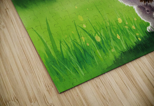 Shih Tzu Puppy Discovers Falling Raindrops In Garden Puppy Prints puzzle