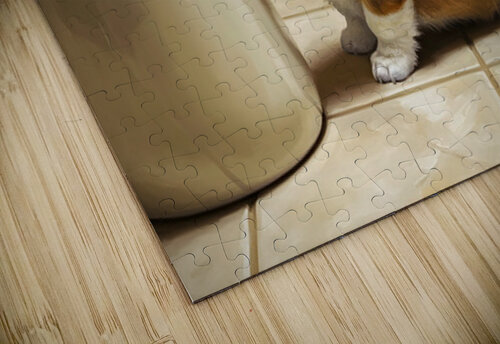 Corgi Puppy Gets Stuck In Cookie Jar Puppy Prints puzzle