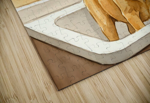 Patient Puppy Ready For Bath Time Puppy Prints puzzle