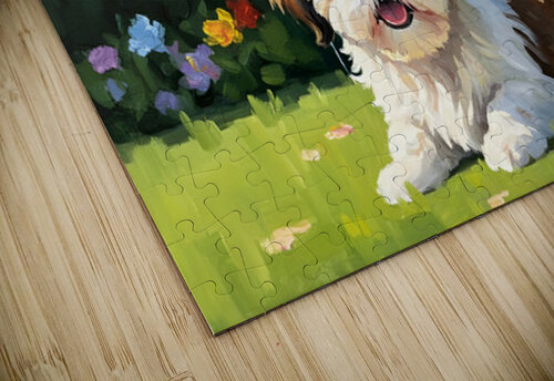 Shih Tzu Puppy Gets Ready For Birthday Party Puppy Prints puzzle