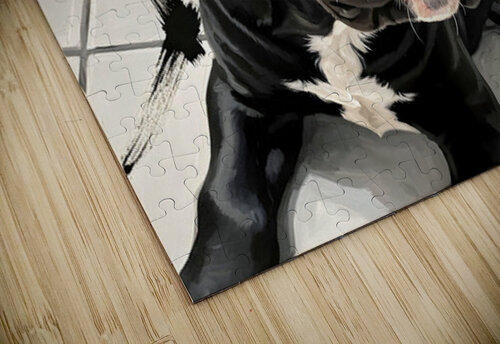 Happy Puppy Enjoys Delicious Peanut Butter Experience Puppy Prints puzzle