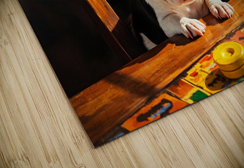 Puppy Proudly Holds Game Piece In Mouth Puppy Prints puzzle