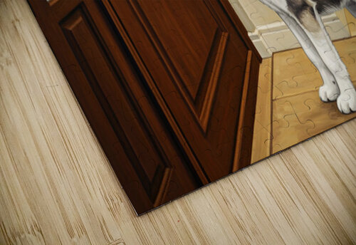 Curious Husky Puppy Discovers The Mail Slot Puppy Prints puzzle