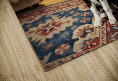 Vigilant Puppy Guards Hidden Toy Location Puppy Prints puzzle