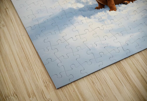 Dachshund Puppy Heads Home After Snowy Day Adventure Puppy Prints puzzle