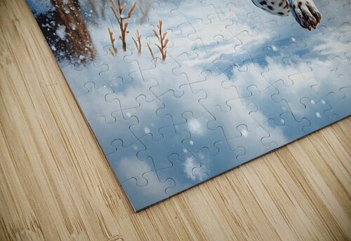 Sleepy Puppy Rests After Snow Adventure In Sweater Puppy Prints puzzle