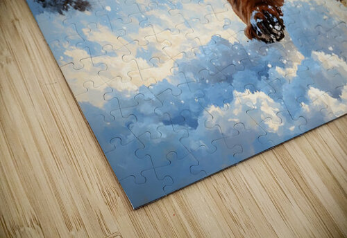Dachshund Puppys First Snowy Adventure With Earmuffs Puppy Prints puzzle