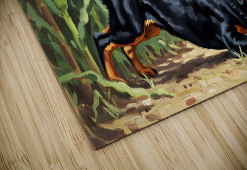 Rottweiler Puppy Discovers The Corn Maze Adventure Puppy Prints puzzle
