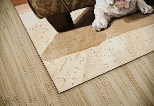 French Bulldog Puppy Finds Perfect Hiding Spot Puppy Prints puzzle