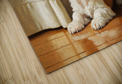 Happy Shih Tzu Puppy Ready To Play In Living Room Puppy Prints puzzle