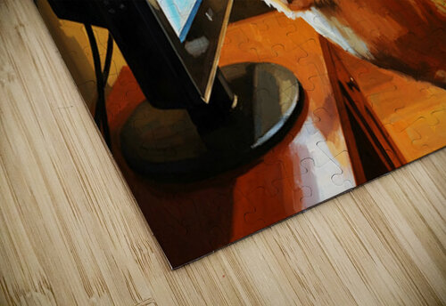 Labrador Puppy Discovers The Magic Television Screen Puppy Prints puzzle