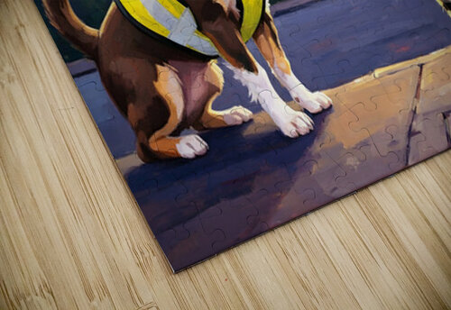 Tired Chihuahua Puppy Rests Under Evening Stars Puppy Prints puzzle