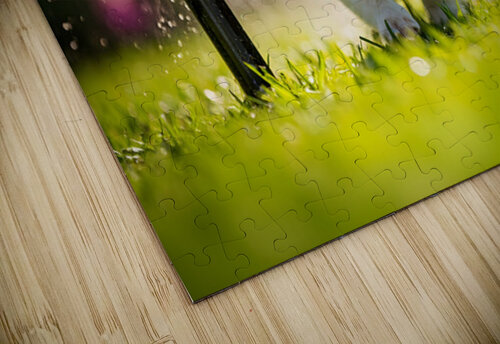 Happy Corgi Puppy Rests After Sprinkler Adventure Puppy Prints puzzle