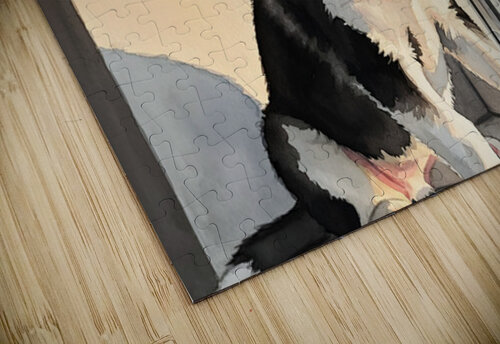 Sleepy Husky Puppy Naps On Cozy Windowsill Puppy Prints puzzle