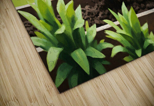 Border Collie Puppy Discovers Garden Bed Puppy Prints puzzle