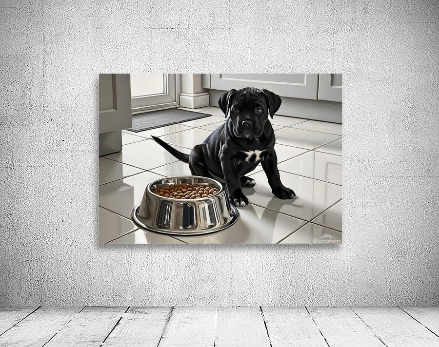 Cane Corso Puppy Discovers Dinner Time Wall Preview