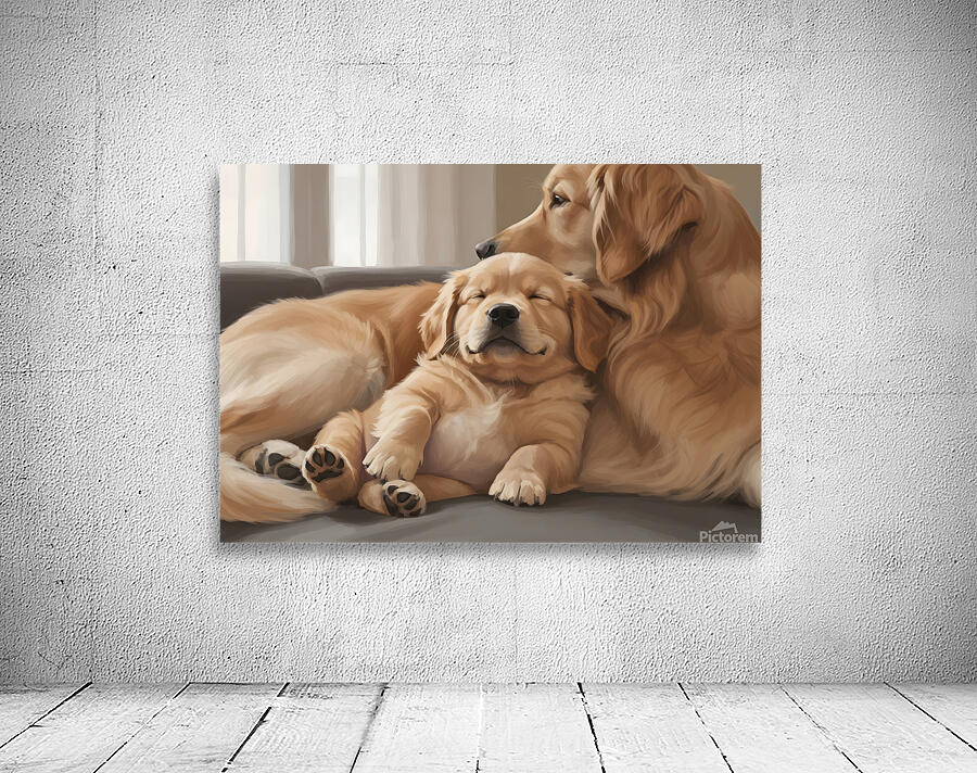 Sleepy Golden Retriever Puppy Drifts Off After Nursing Wall Preview