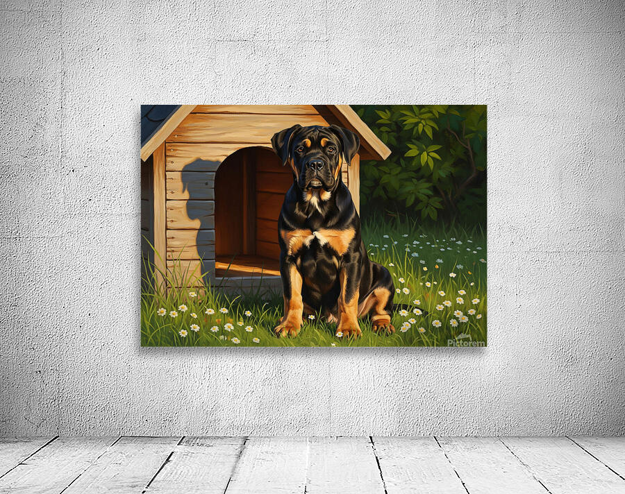 Confident Cane Corso Puppy Guards His Territory Wall Preview