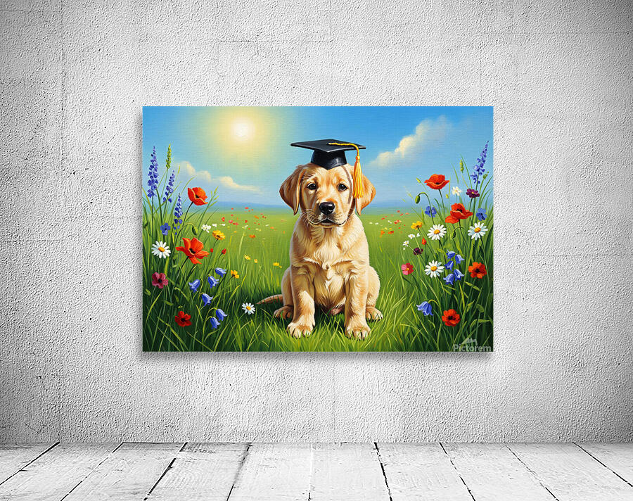 Labrador Puppys Big Graduation Day Wall Preview