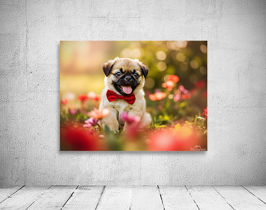 Pug Puppy Gets Ready For Special Day Wall Preview