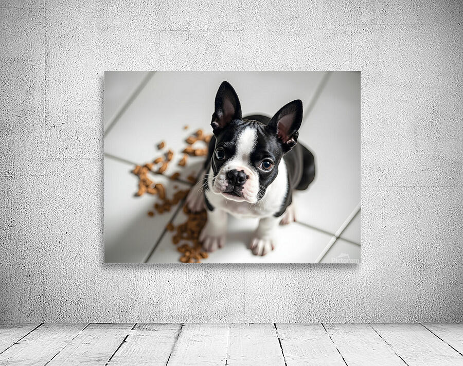 Guilty Boston Terrier Puppy After Making Mess Wall Preview