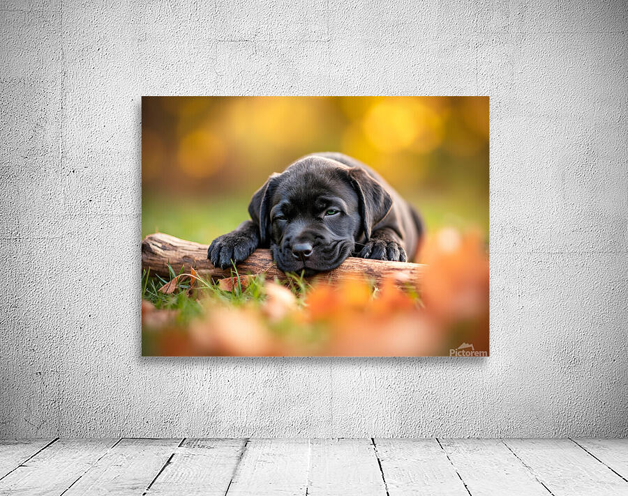 Content Cane Corso Puppy Rests On Stick Pillow Wall Preview