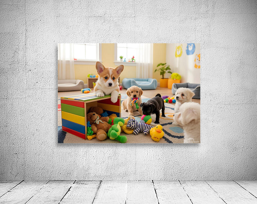 Corgi Puppy Discovers The Special Toy Box Wall Preview