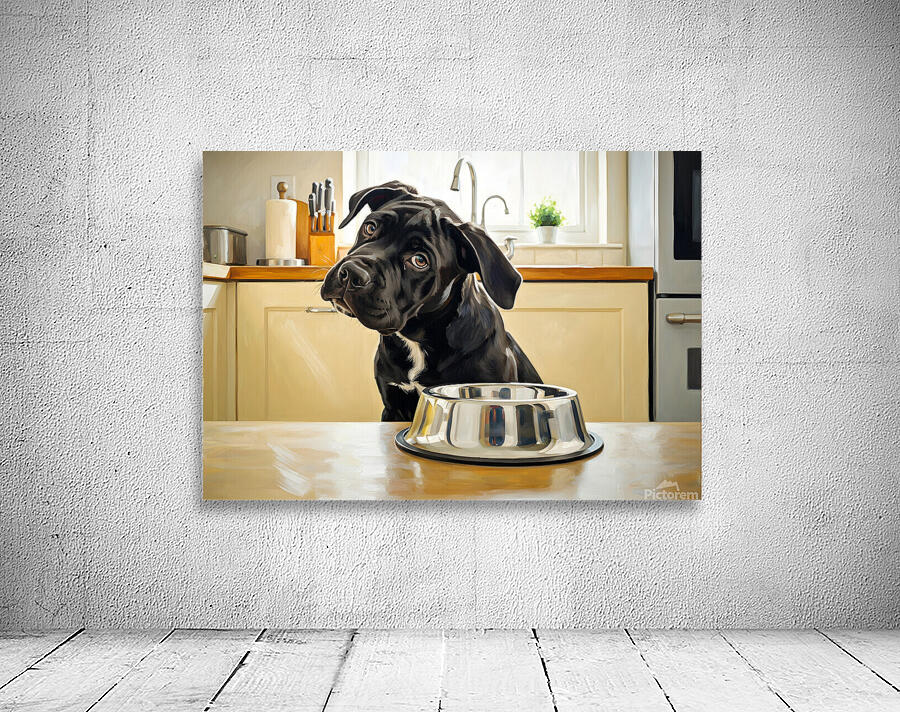 Alert Cane Corso Puppy Listens For Dinner Wall Preview