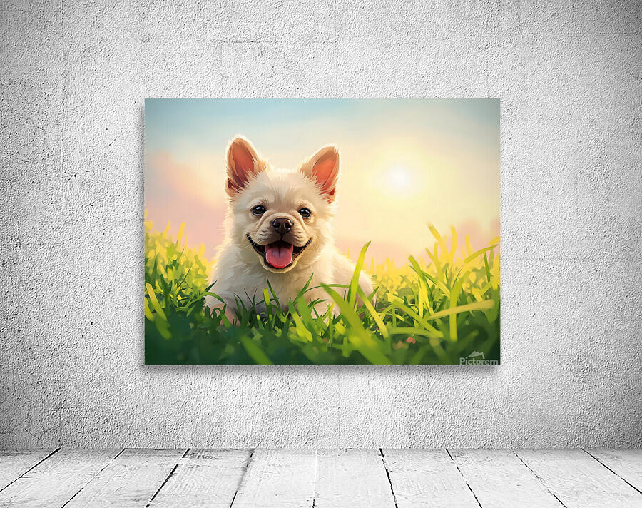 Tired French Bulldog Puppy Resting After Playing Wall Preview